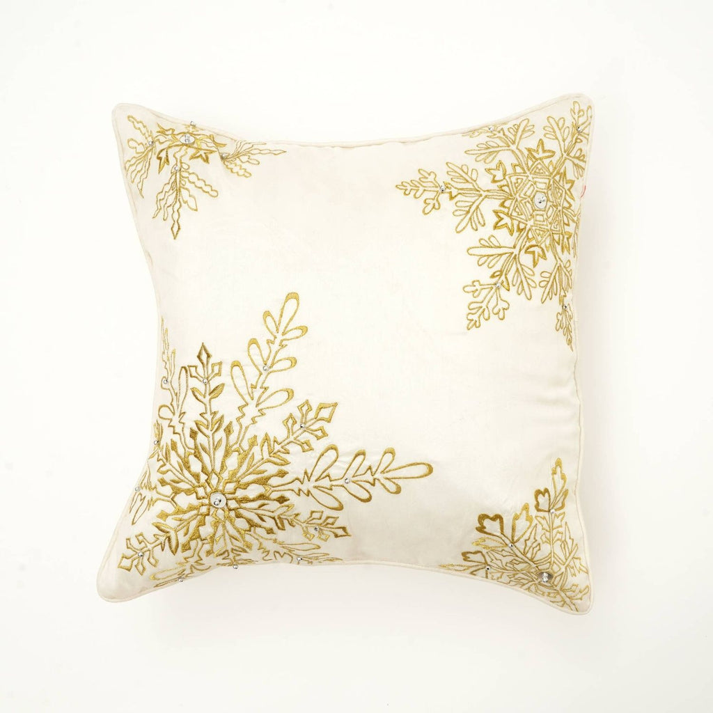 100% Polyester Throw Pillow with Embroidery & Bead Work – Soft & Stylish Accent-18X18"