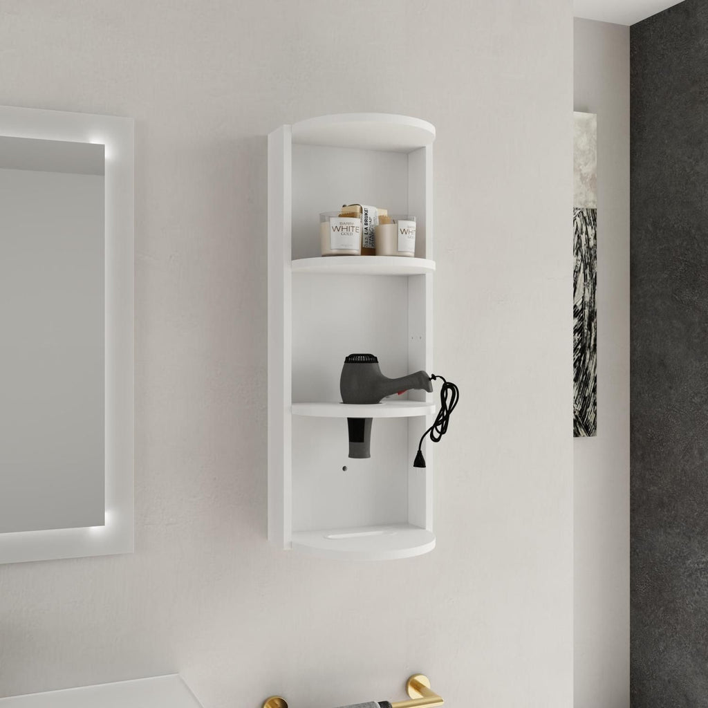 12" Bathroom Wall-Mounted Storage Rack, Float Mounting Design,(KD-Packing)