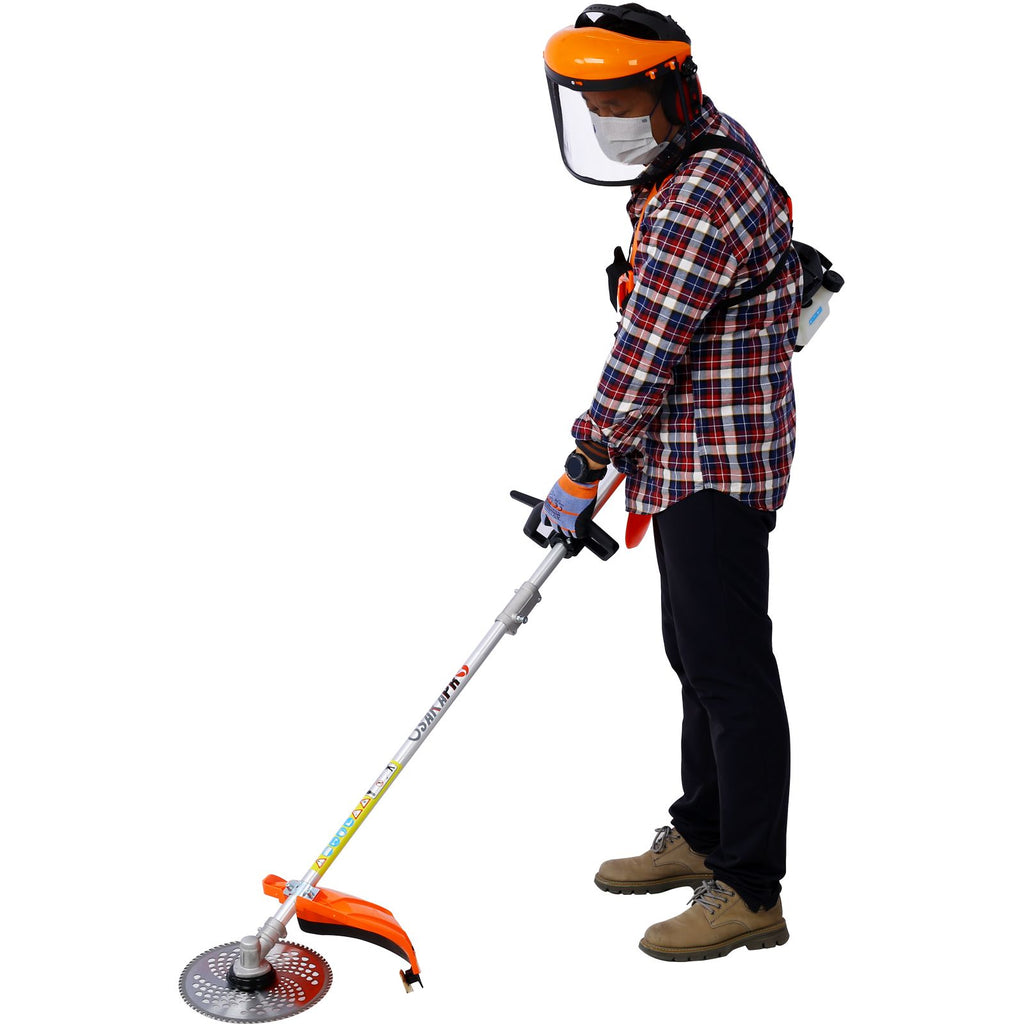 12 in 1 Multi-Functional Trimming Tool, 32.6CC 2-Cycle Garden Tool System with Gas Pole Saw, Hedge Trimmer, Grass Trimmer, and Brush Cutter EPA Compliant