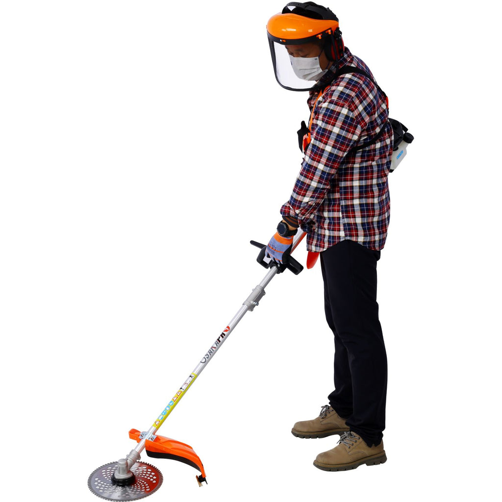 12 in 1 Multi-Functional Trimming Tool, 32.6CC 2-Cycle Garden Tool System with Gas Pole Saw, Hedge Trimmer, Grass Trimmer, and Brush Cutter EPA Compliant