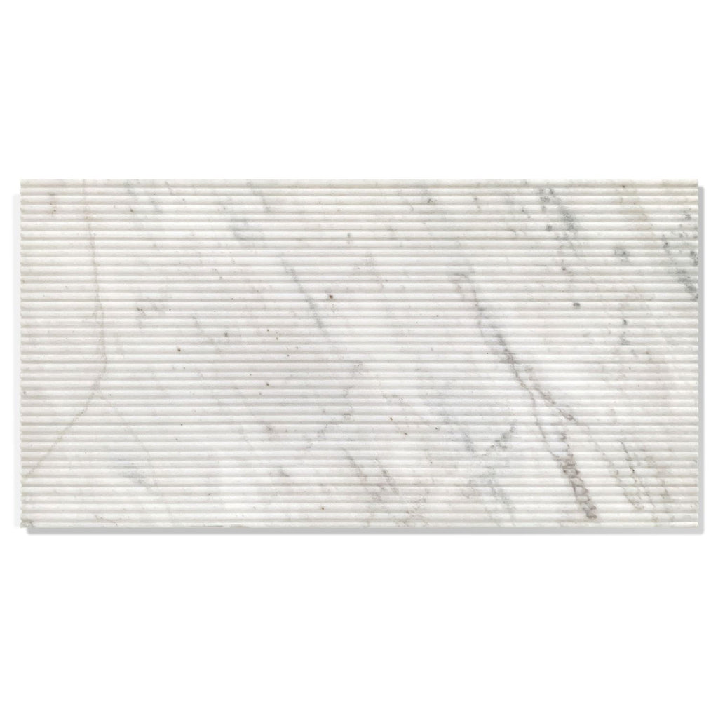 12*24 White Marble,natural marble, for wall,OL textured finished, 3D fluted marble, natural stone