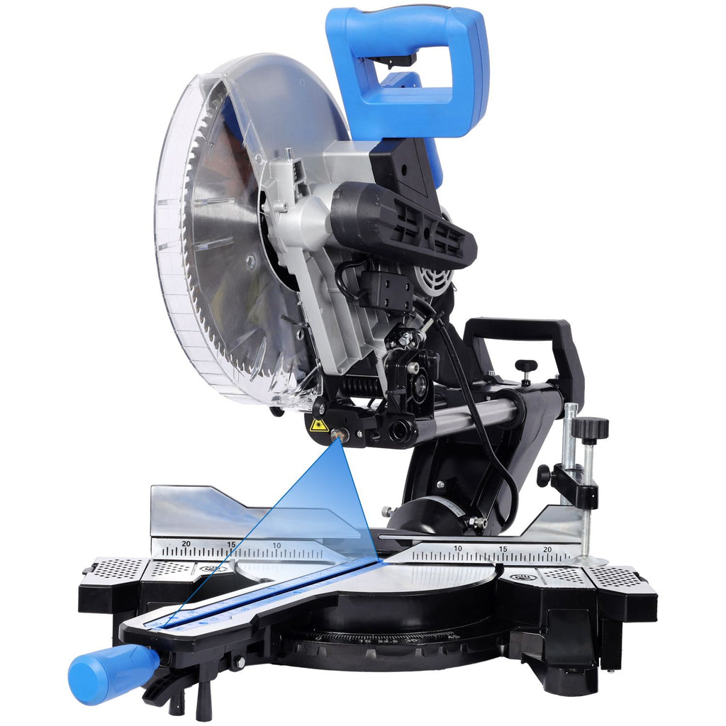 12inch Dual Bevel Sliding Miter Saw with Laser Guide, 80T Blade,0-45° Bevel,15Amp Miter Saw with Extension Table,4.2x13in Cutting Capacity,ETL certificate