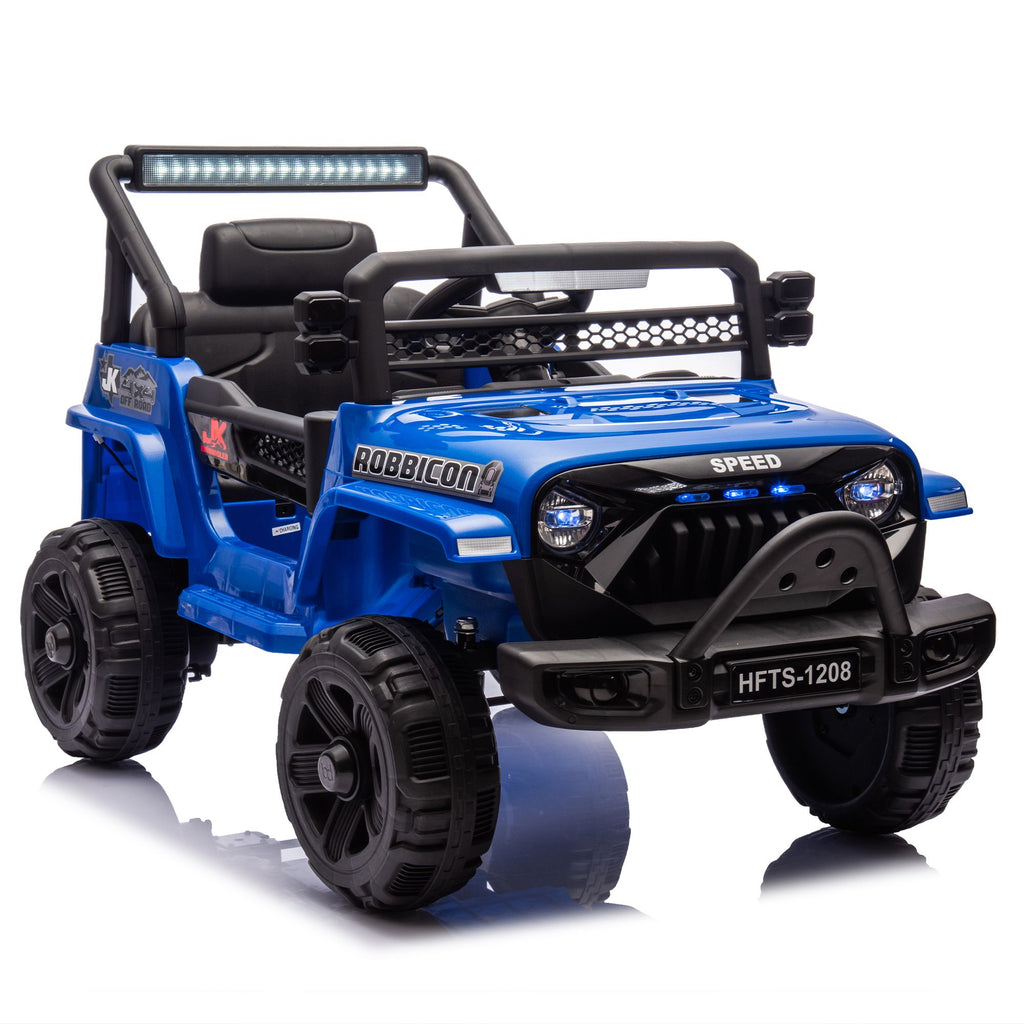 12V Kids Ride On Electric Truck Car W/Parents Control,2WD,Four-wheel suspension,Early education function,Adjustable volume,USB,MP3,Bluetooth,Microphone jack,Power display,LED lights For kids aged 1-4.