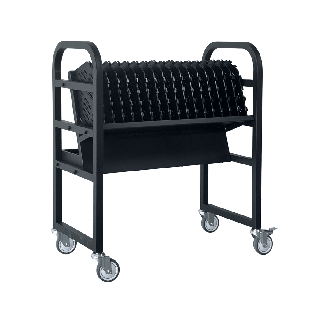 16-Device Mobile Open School Charging Cart Station for Ipads, Chromebooks, Tablets and Laptops Computer with Power Strip Included, Assembly Required