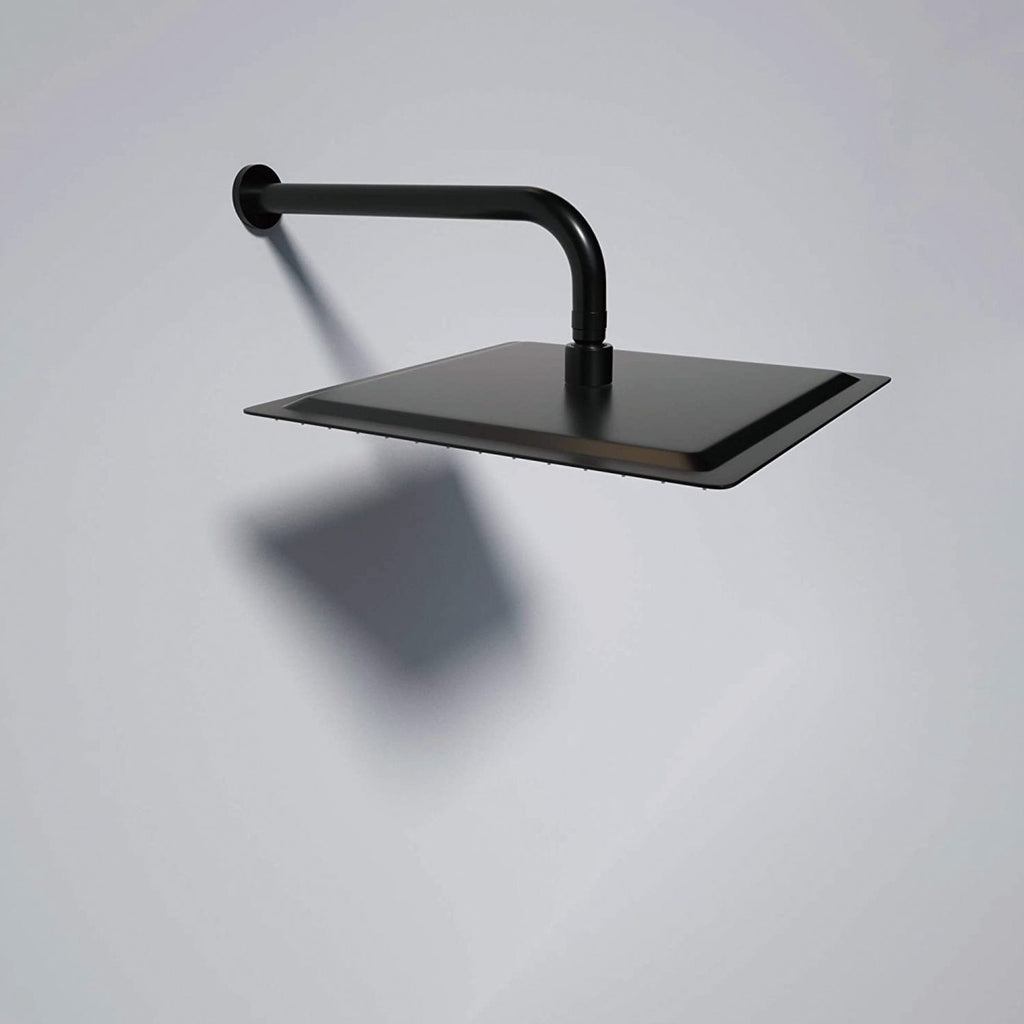 16" Shower Arm with Flange, Matte Black