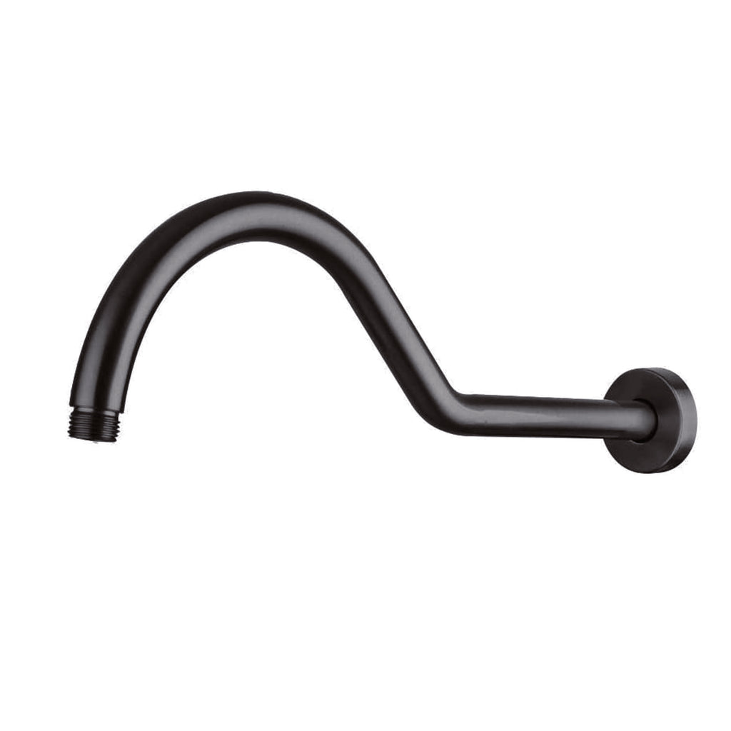 17" Shower Arm with Flange, Matte Black