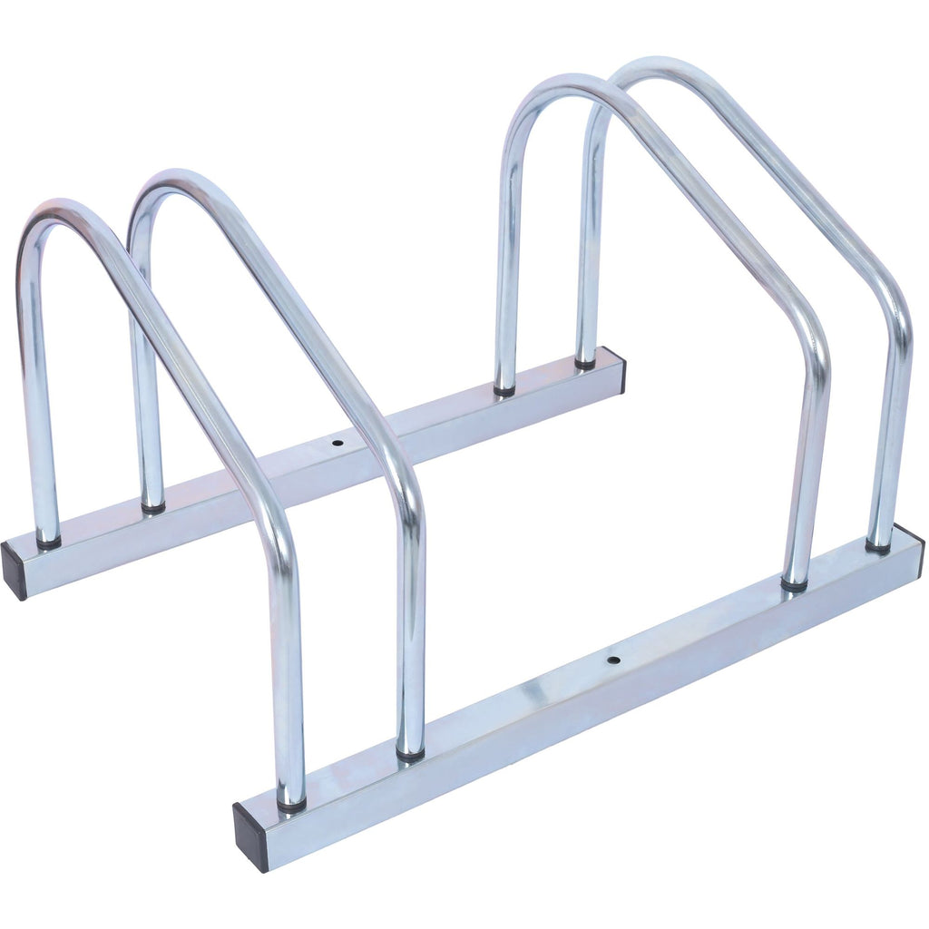 2 Bikes Floor Bike Stand, Bike Parking Rack Garage Bike Storage Stand Indoor/Outdoor 22-28" Wheel Stand, Max. Tire Width 2.15",galvanization