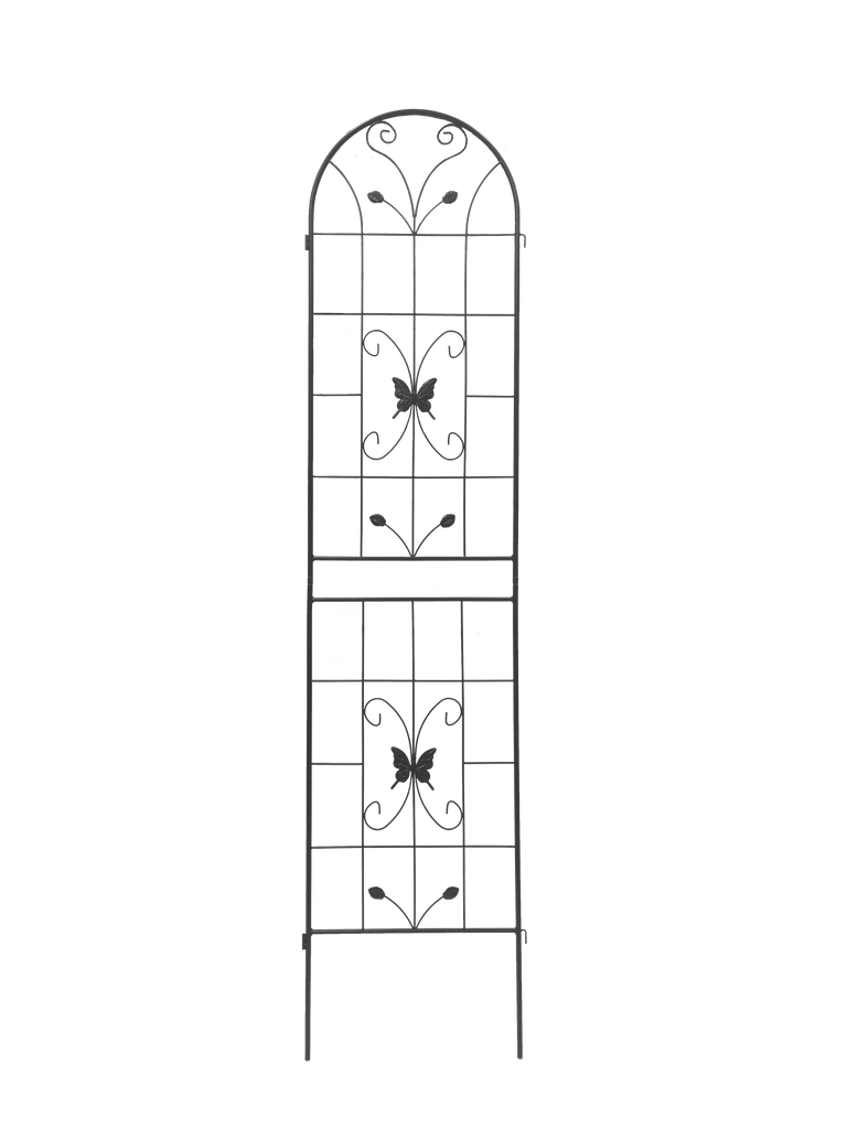2 Pack Metal Garden Trellis 86.7" x 19.7" Rustproof Trellis for Climbing Plants Outdoor Flower Support Black