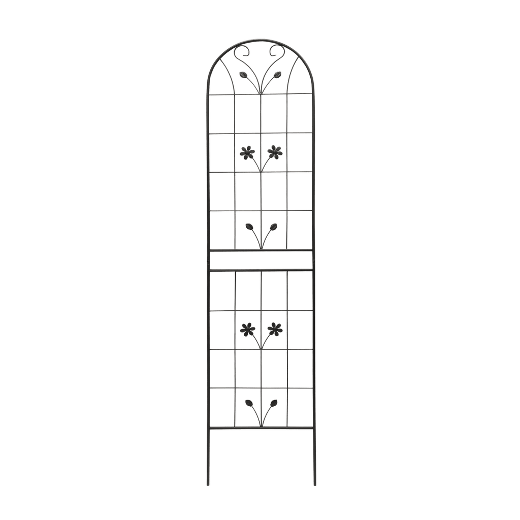 2 Pack Metal Garden Trellis 86.7" x 19.7" Rustproof Trellis for Climbing Plants Outdoor Flower Support Black