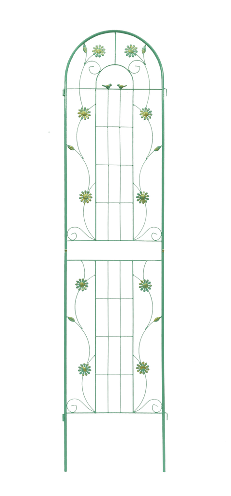 2 Pack Metal Garden Trellis 86.7" x 19.7" Rustproof Trellis for Climbing Plants Outdoor Flower Support Green