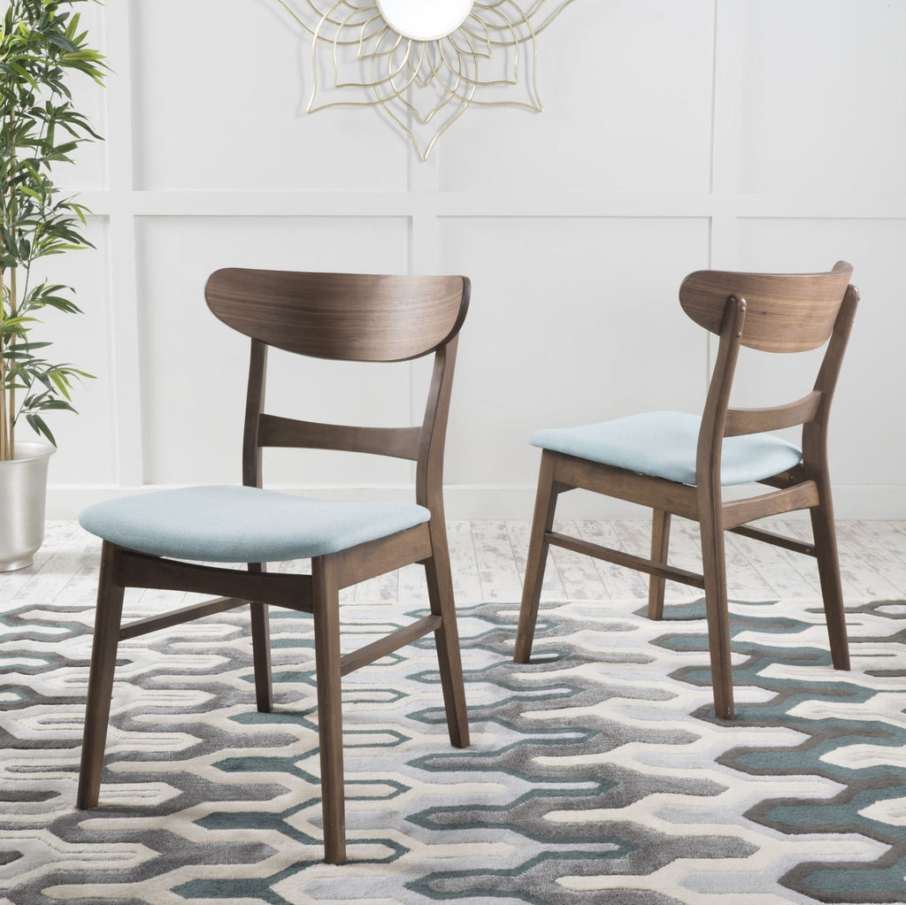 2 Pieces Dining Chairs, Solid Wood, Mint