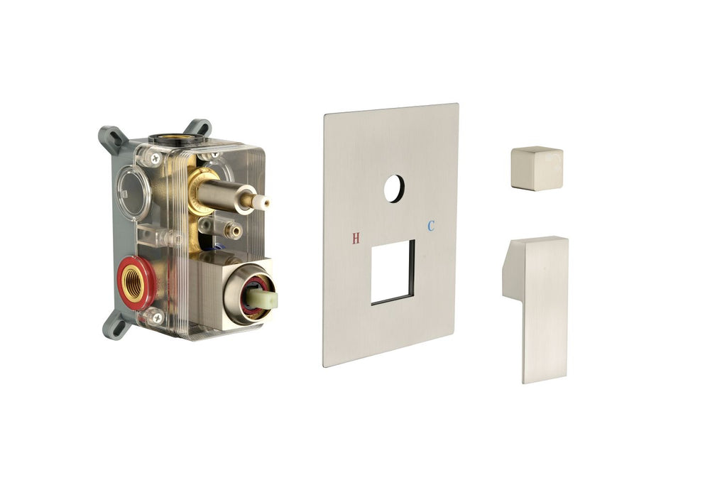 2 Way Outlet Function Solid Brass Shower Diverter Valve Mixer Rough-In Shower Handle Valve Kit Replacement