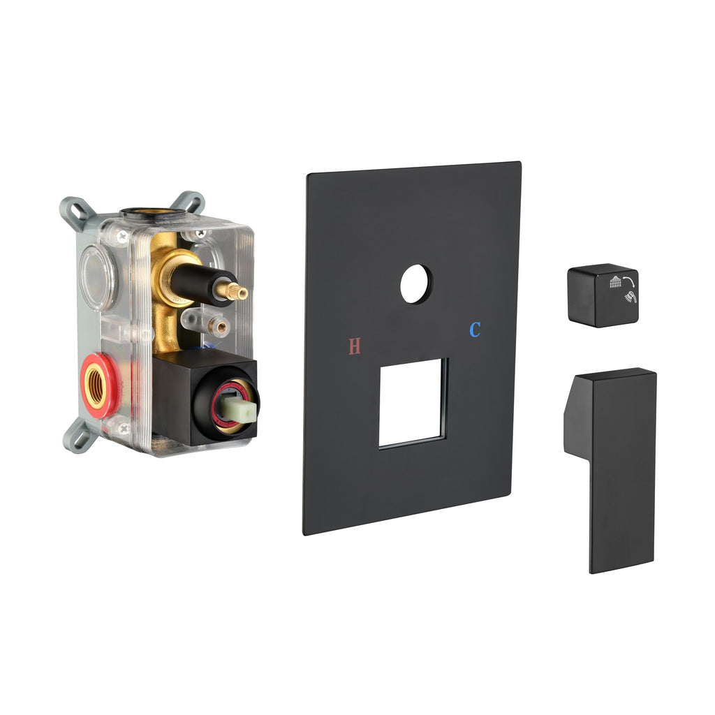 2 Way Outlet Function Solid Brass Shower Diverter Valve Mixer Rough-In Shower Handle Valve Kit Replacement