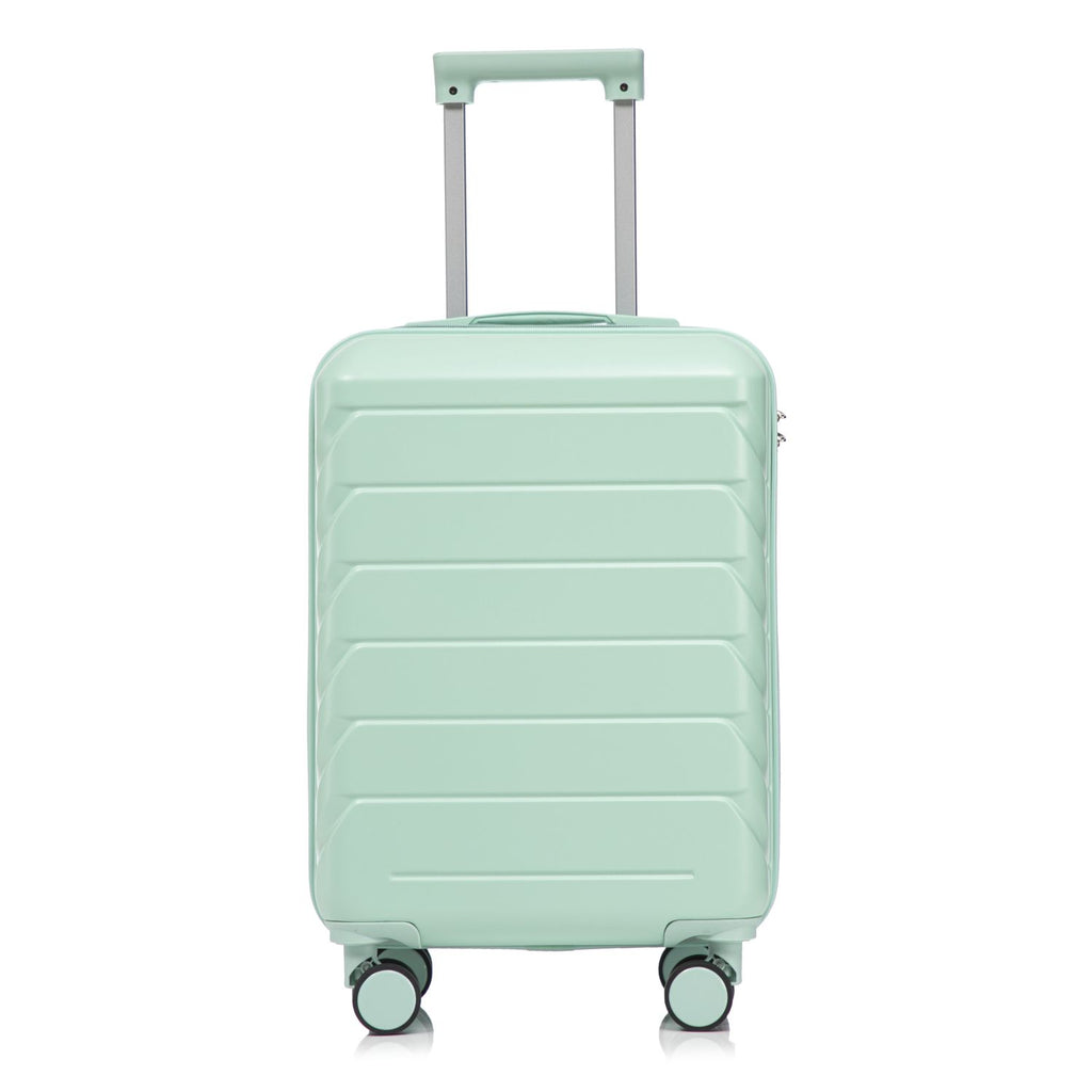 20 Inch ABS Hard Shell Travel Checked Luggage - Scratch Resistant Surface Four Multi-Directional Wheels, With Combination Lock.(Mint Green)