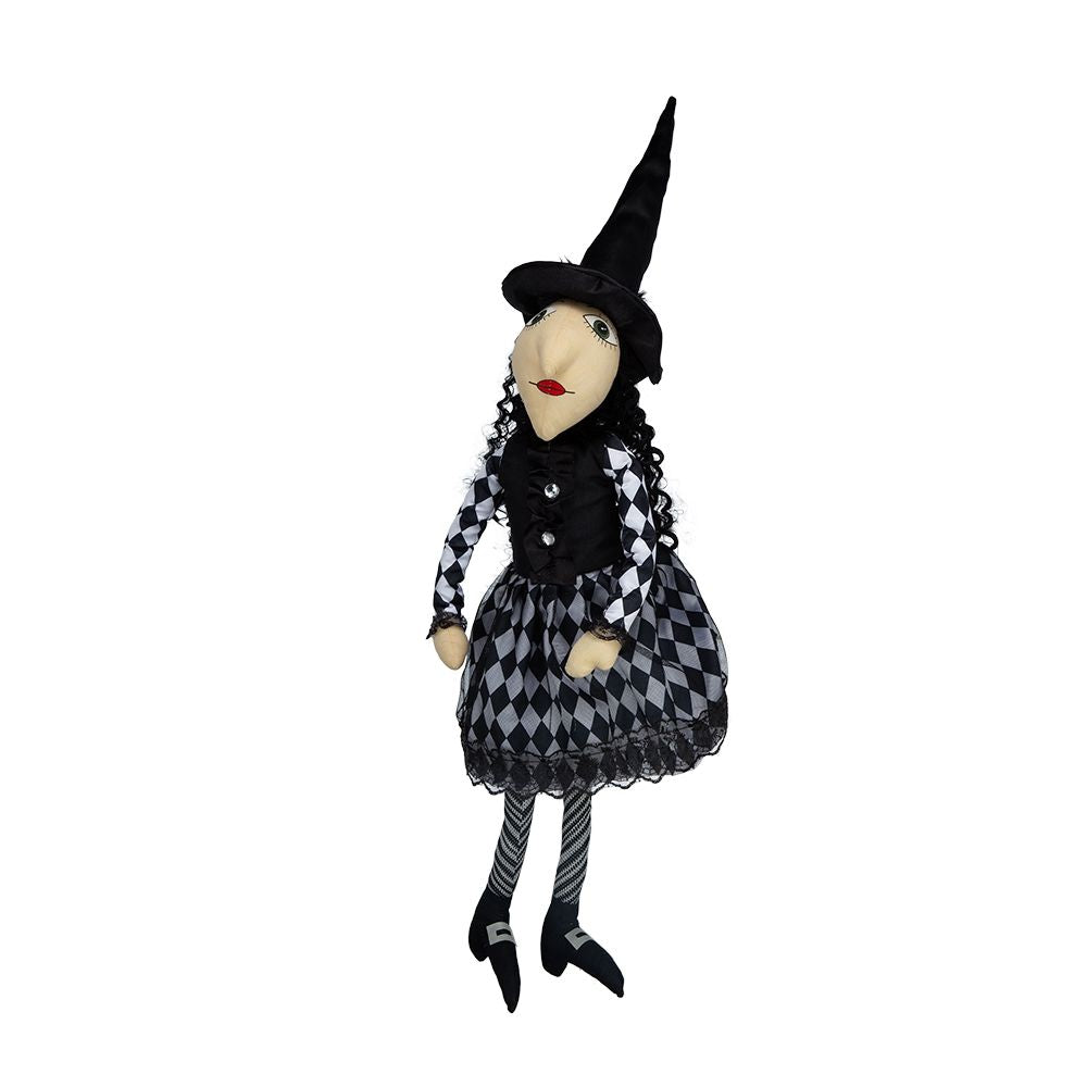 21"H Halloween Sitting Witch Decor