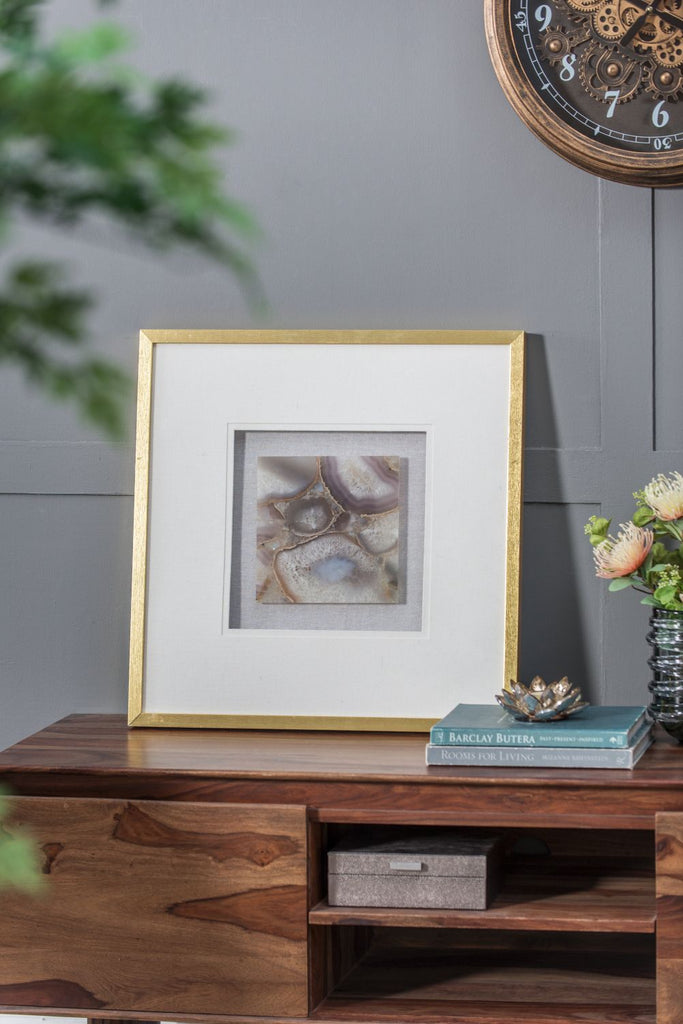 23.6x23.6" Remi Agate Shadow Box Wall Art