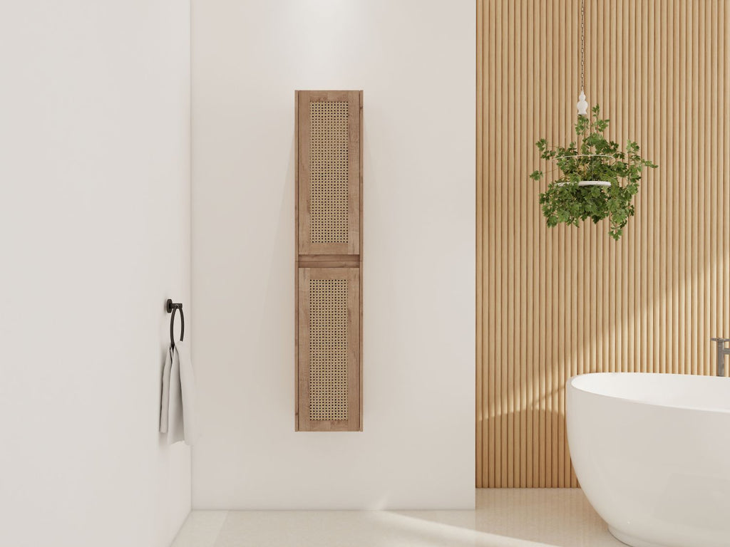 24" Bathroom Side Cabinet,Soft Close Doors,Float Mounting Design,(KD-Packing)