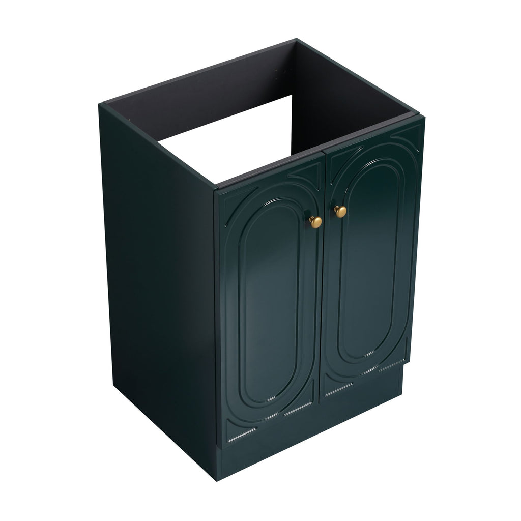 24" Freestanding Bathroom Vanity & 2 Soft-Close Cabinet Doors (KD-Packing)-Excluding Sink