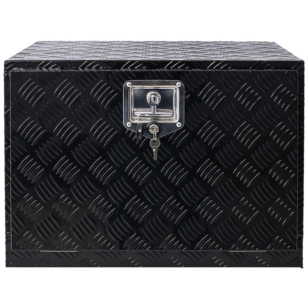 24inch Aluminum tool box,heavy duty truck bed tool box,outdoor trailer pickup storage tool box,RV storage organizer,underbody box w/lock keys,black