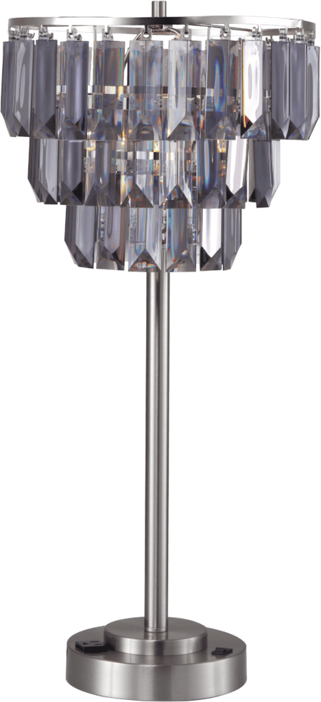 27.5"H CONTEMPORARY CRYSTAL SHADE TABLE LAMP(1PC/CTN) (1.01/9.25)