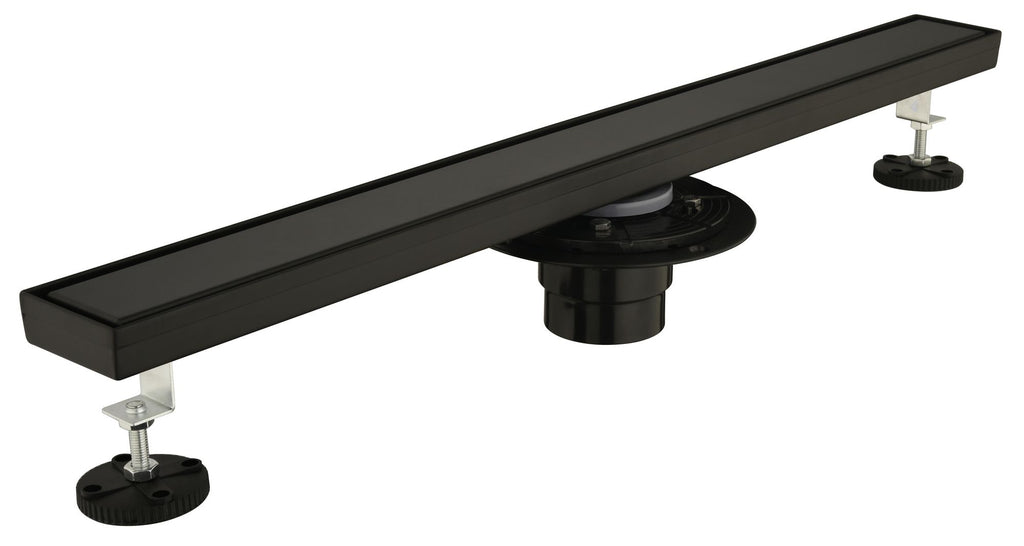 28 Inches Linear Shower Drain with Removable Cover, 304 Stainless Shower Drain Included Hair Strainer and Leveling Feet, Flange