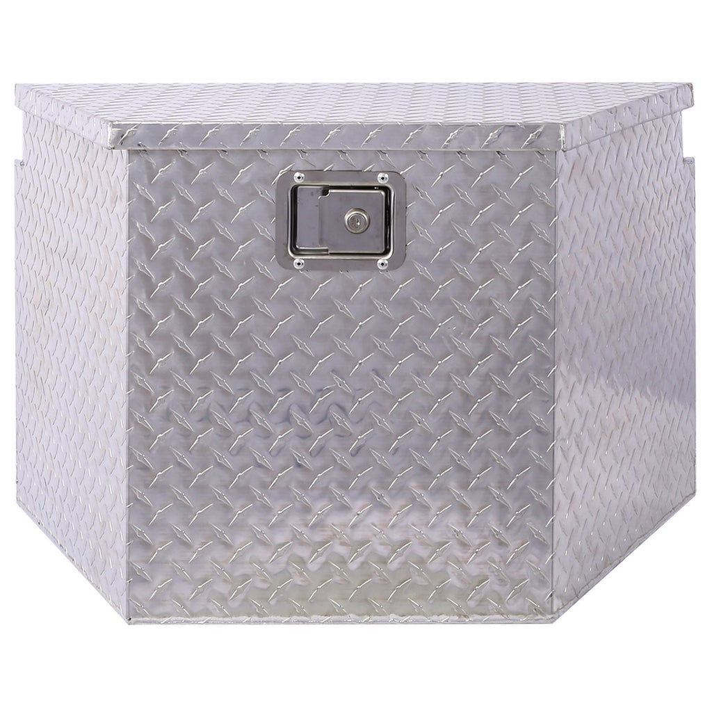 29inch Aluminum tool box,heavy duty truck bed tool box,outdoor trailer pickup storage tool box,RV storage organizer,underbody box w/lock keys,silver, 29x16.5x18.5inch