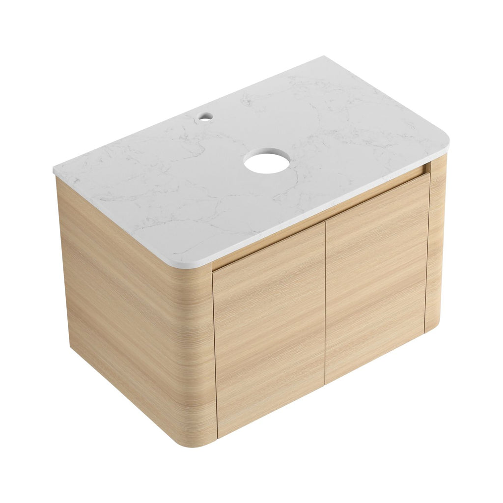 30'' (29-1/2") Wall-Mounted Bathroom Vanity & 2-Soft-Close Door, KD-Packing, Plywood (Vanity Only, Excluding Sink)