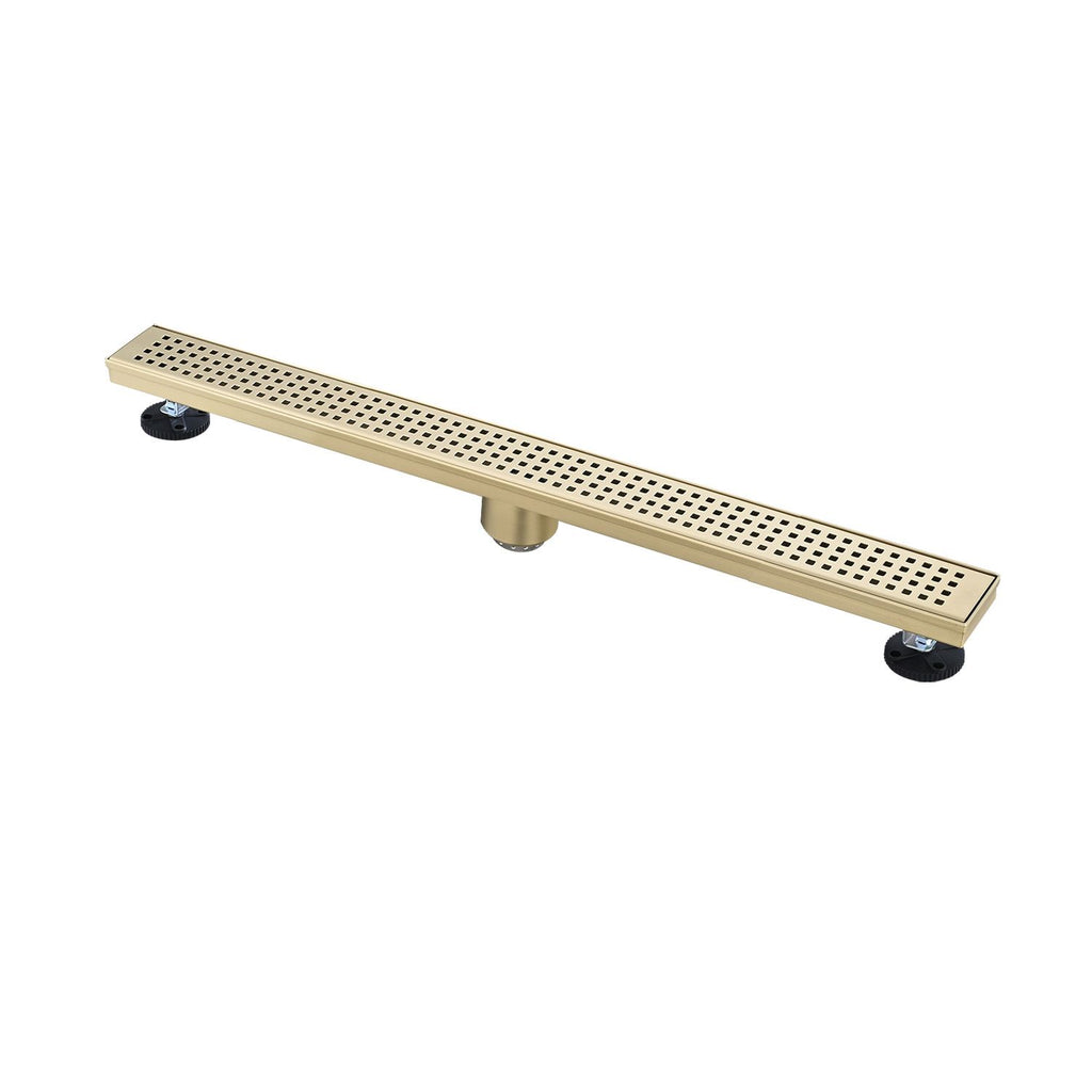 30 Inches Linear Shower Drain, Included Hair Strainer and Leveling Feet