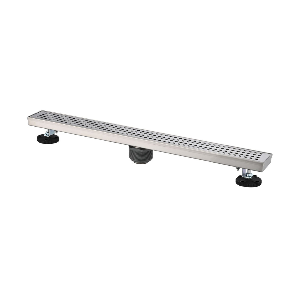 30 Inches Linear Shower Drain, Included Hair Strainer and Leveling Feet