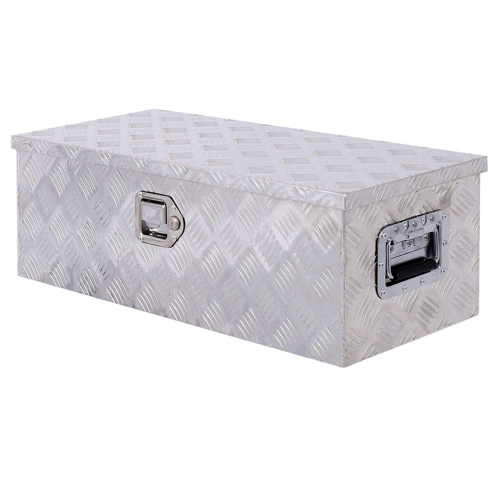 30inch Aluminum tool box,heavy duty truck bed tool box,outdoor trailer pickup storage tool box,RV storage organizer,underbody box w/lock keys,silver