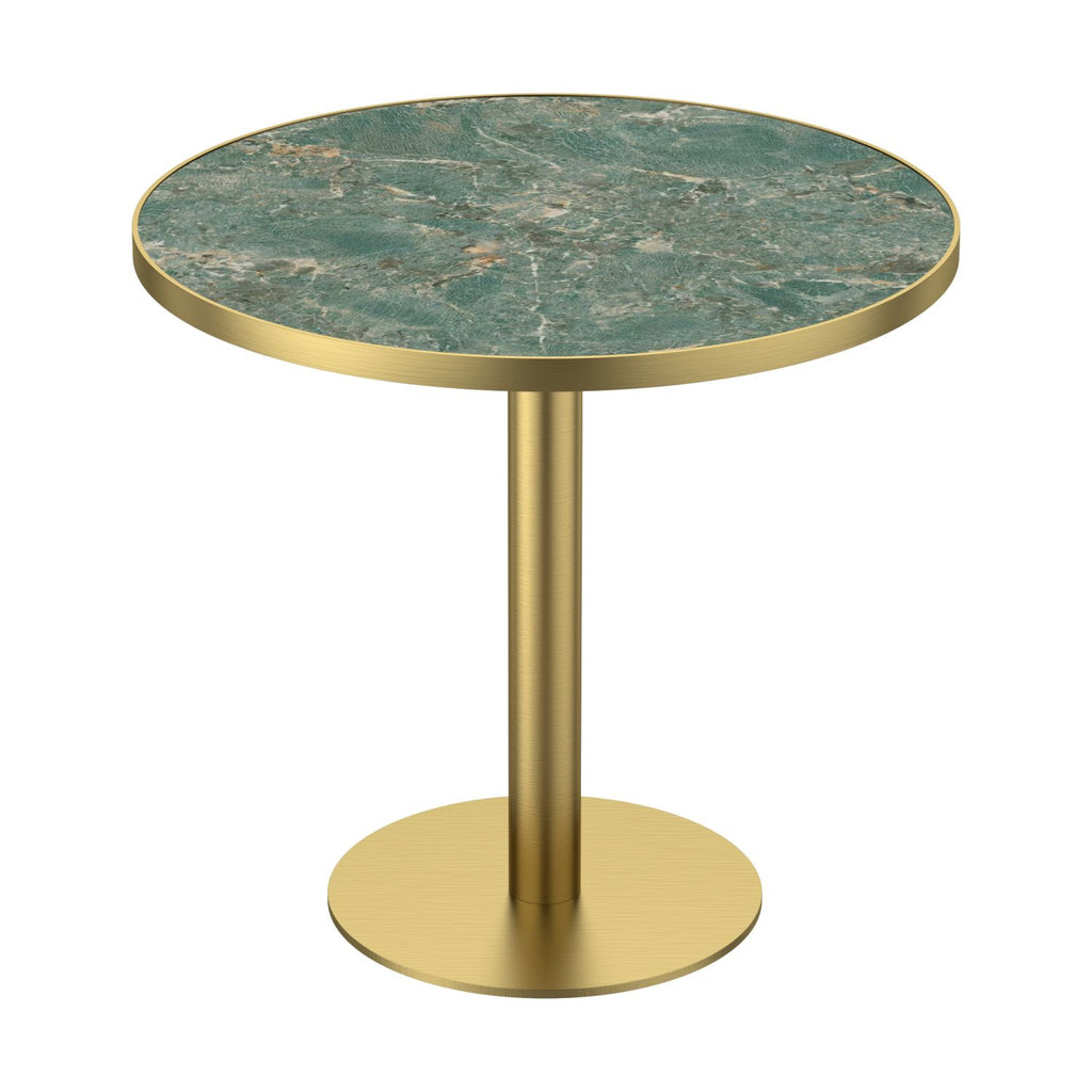 31.5" Round Modern Tulip Dining Table, Sintered Stone Tabletop with Luxury Faux Marble Print, Stainless Steel Bracket Base, Scratch & Wear Resistant, Waterproof Surface, Ideal for Indoor & Outdoor Use