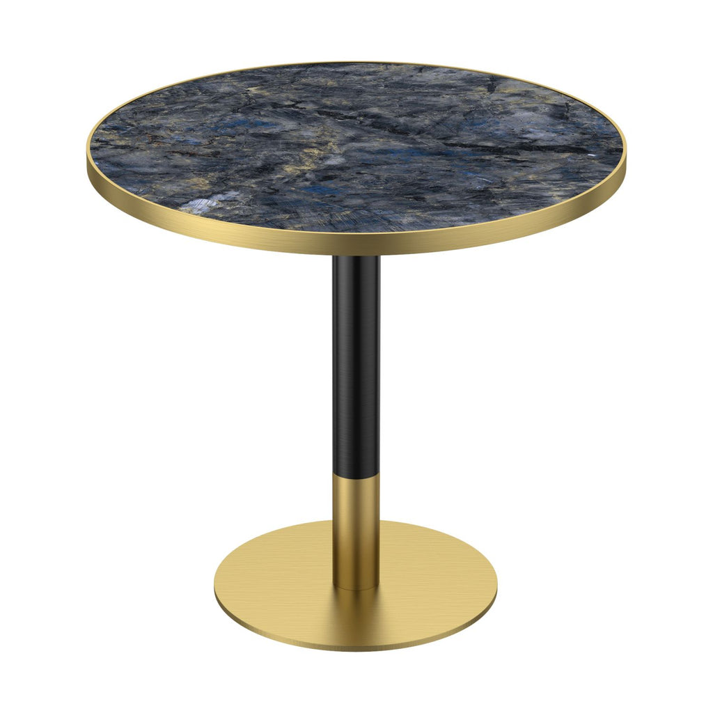 31.5" Round Modern Tulip Dining Table, Sintered Stone Tabletop with Luxury Faux Marble Print, Stainless Steel Bracket Base, Scratch & Wear Resistant, Waterproof Surface, Ideal for Indoor & Outdoor Use
