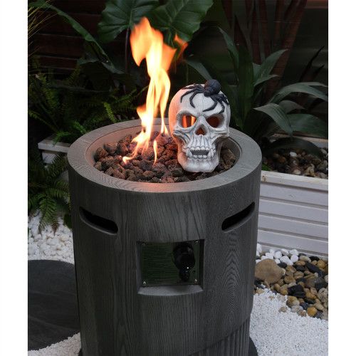 32000 BTU, CSA Certification Diameter 20 Inch Round Outdoor Gas Fire Pit,Contain 2.5kg Lava Stone And Rainproof Cover,Magnesium Oxide Cultured Stone Surface Finished, More Suitable for Outdoor Garden