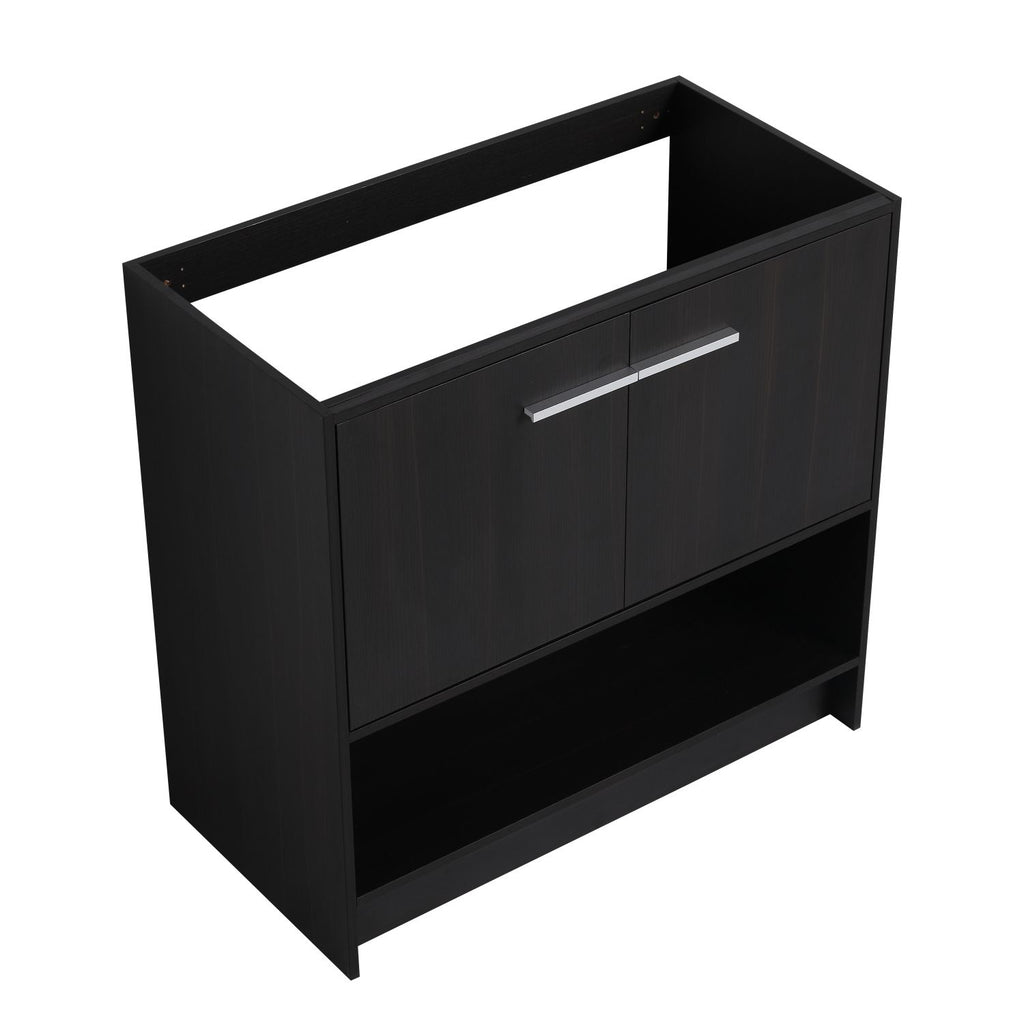 36" Bathroom Vanity, 2 Doors, Freestanding Bathroom Cabinet Vanity, Plywood (Excluding Sink)