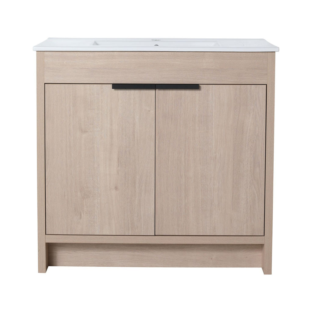 36"(35-1/16") Freestanding Bathroom Vanity & 2 Soft-Close Cabinet Doors ((KD-PACKING),Only Including Cabine-BVB02436PLO