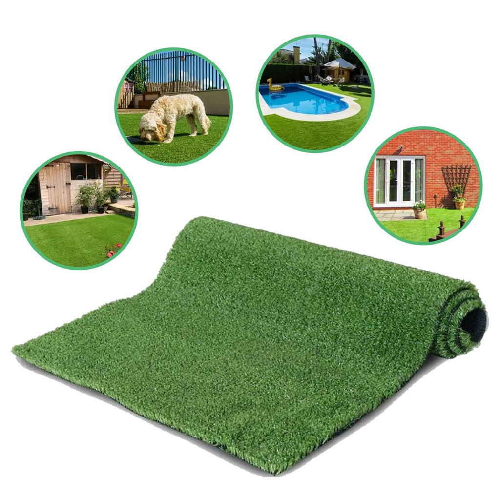 3FT*16FT Artificial turf, professional dog mat large turf outdoor carpet terrace pet lawn, artificial carpet with drainage holes (Grass height 0.78 inches/2cm)
