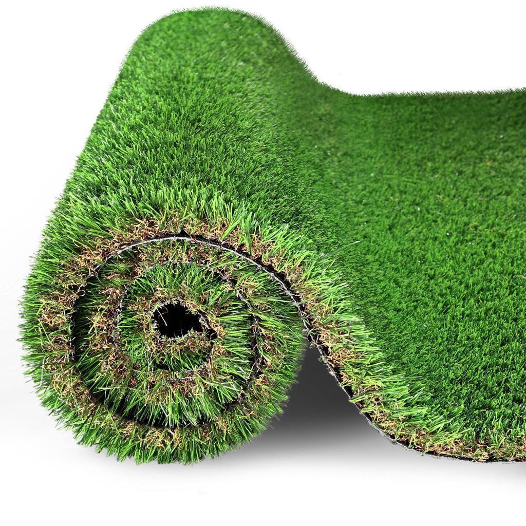 3FTX10FT Outdoor Artificial Grass Runner Rug, Thick Realistic Fake Grass Roll Decor Patio Balcony Garden Lawn, Dog Pets Turf Drain Mat, 1.38" Pile Height
