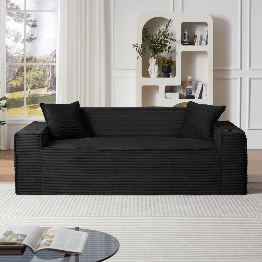 3Seater Sofa Boneless Couches,No Assembly Needed, Modern Sofa for Compact Living Rooms, Apartments, and Offices