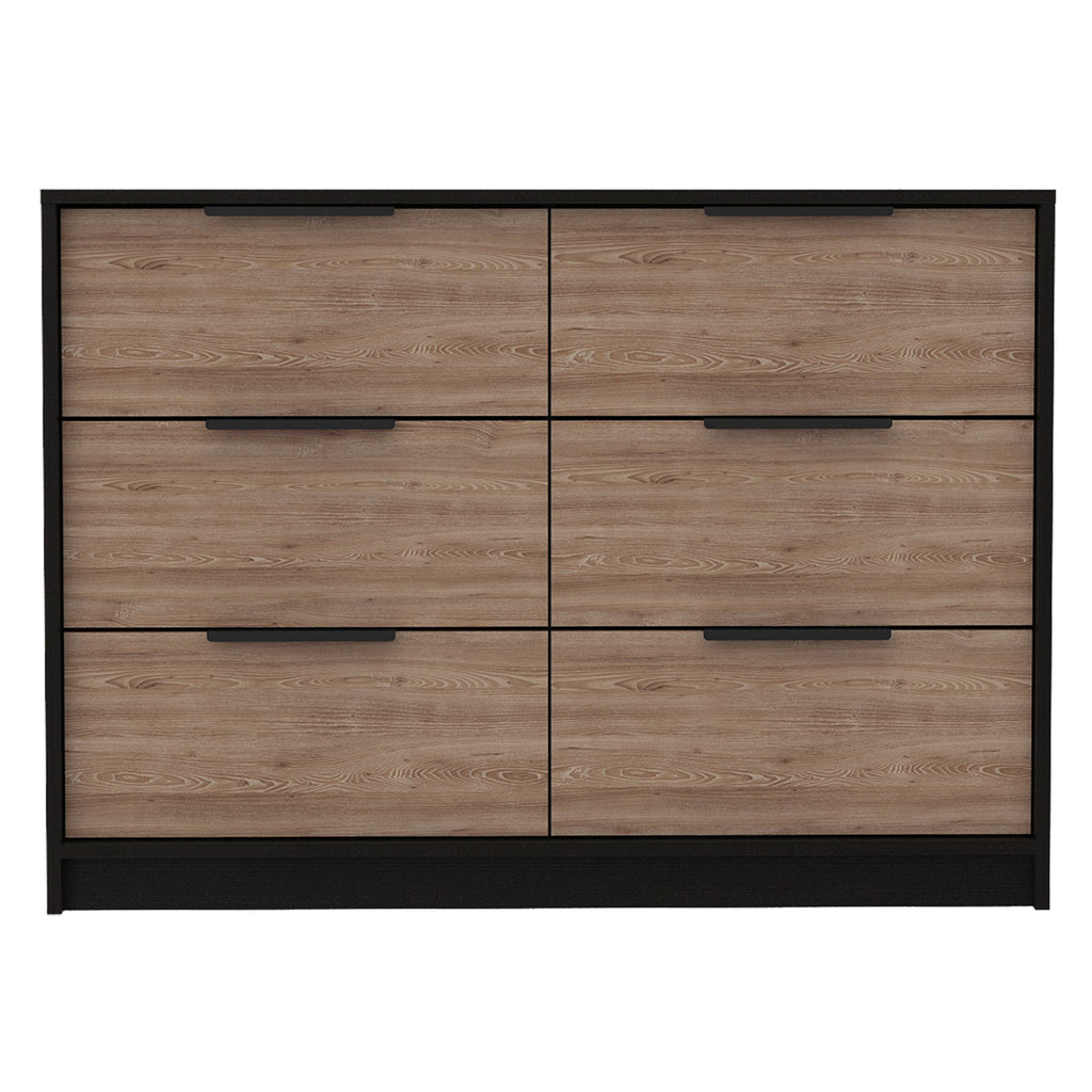 4 Drawer Double Dresser Maryland, Bedroom, Black / Pine