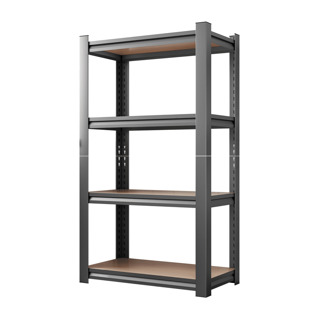 4-Layer Storage Rack, Adjustable Height Wooden Shelf, Suitable For Kitchen, Garage, Storage Room, Black, Needs To Be Assembled, 11.81 "D x 23.62 "W x 45.66 "H