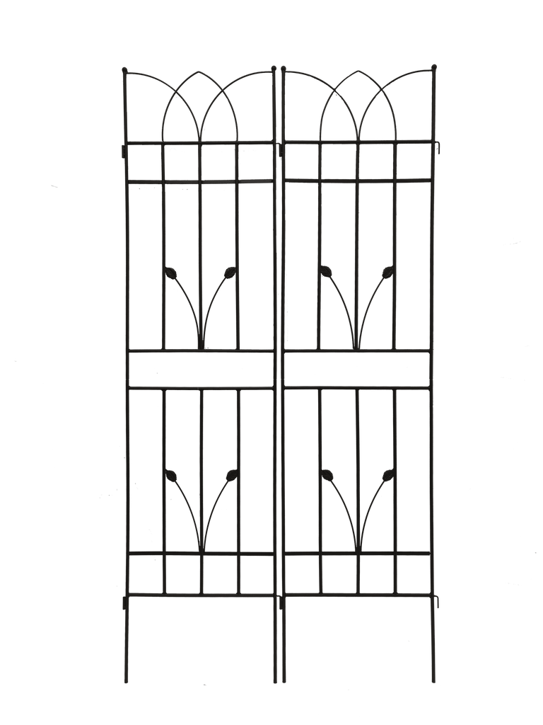 4 Pack Metal Garden Trellis 71" x 17.7" Rustproof Trellis for Climbing Plants Outdoor Flower Support Black