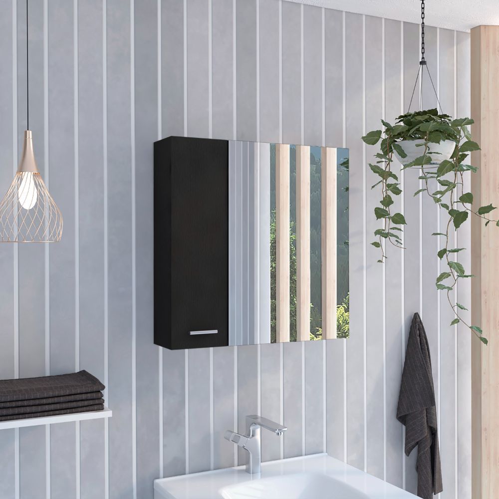 4-Shelf Bathroom Medicine Cabinet with Mirror