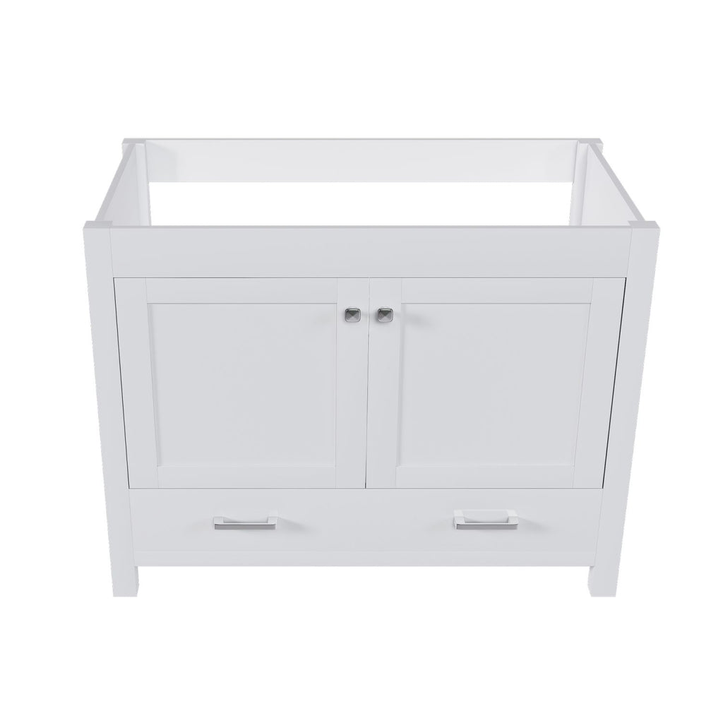 42'' Bathroom Vanity without sink ,Multi-functional Bathroom Cabinet with Doors and Drawer, Solid Frame and MDF Board (Only Base)