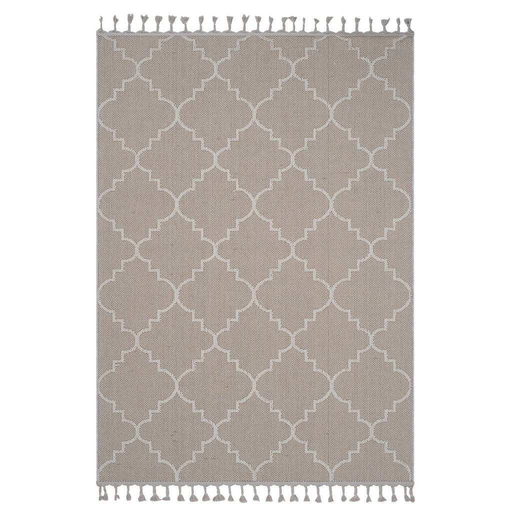 4X6 Ivory /Trellis Indoor/Outdoor Area Rug