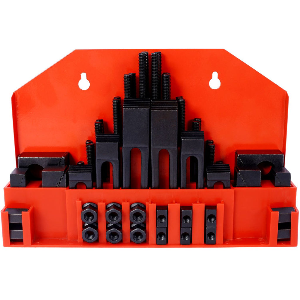 58Pc T-Slot Clamping Kit Mill Machinist Set (7/16 Table Slot 3/8-16 Stud Size)