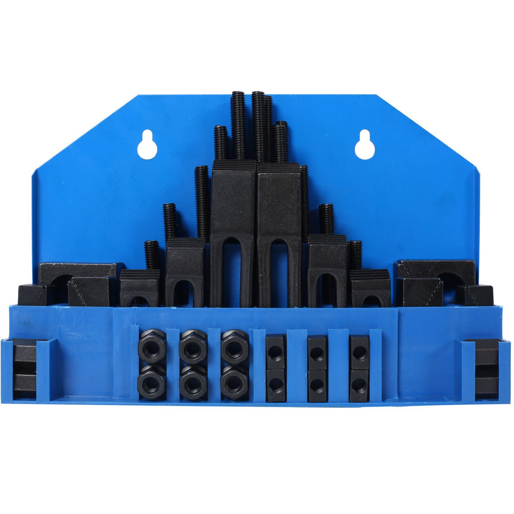 58Pc T-Slot Clamping Kit Mill Machinist Set (7/16 Table Slot 3/8-16 Stud Size)