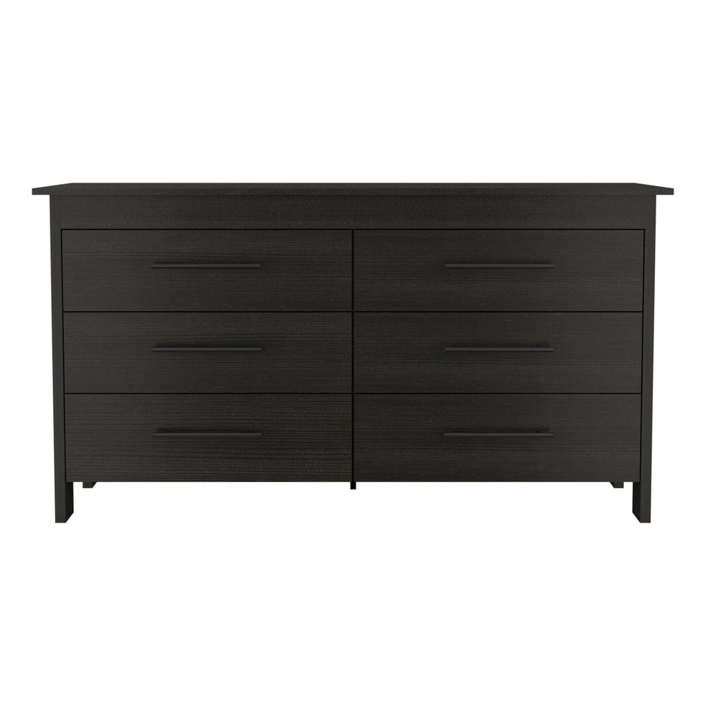 6 Drawer Double Dresser Wezz, Bedroom, Black