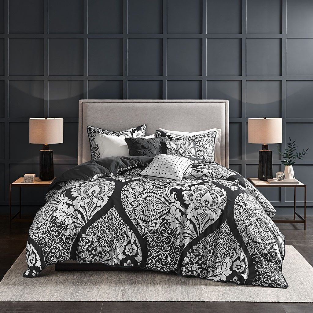 6 Piece Printed Duvet Cover Set