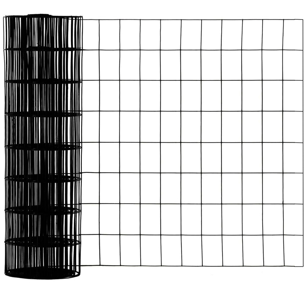 60inch x 50ft Black Vinyl Coated Hardware Cloth 2" X 4" 16Ga Welded Wire Mesh fence, PVC Coated Welded Chicken Wire Fencing, Metal Garden Plant Fencing, for Chicken Coop and Home Improvement