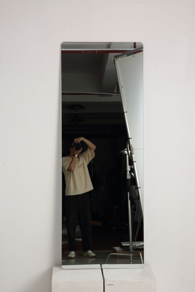 65"x 24" inch Full Body round corner mirror for Living Room Bedroom Cloakroom Wall hanging with hanging hole High quality 5mm silver mirror Explosion-proof glass